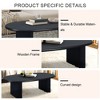 LIVAREEmlen 51'' Tapered Tabletop Coffee Table Wooden Frame Curved Design Easy to install - 4 of 4