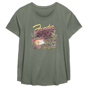 Women's Fender Las Vegas Stratocaster Colorful T-Shirt - 1 of 3