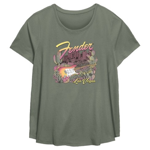 Women's Fender Las Vegas Stratocaster Colorful T-Shirt - image 1 of 3