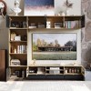 FUFU&GAGA Bookshelves Bookcase Contemporary TV Stand and Wall Unit for Living Room – Full Entertainment System Storage Solution - 3 of 4