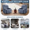 Manual Recliner Chair for Big & Tall with Heat & Massage – Oversized Overstuffed Lounge Sofa, Remote Control, 3 Recline Positions - 2 of 4