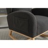 Teddy Fabric Rocking Chair with Ergonomic Back and Side Pocket - 4 of 4