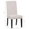WestinTrends  Upholstered Linen Fabric Dining Chair - 3 of 4