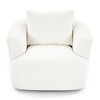 TOAOTBNBO Oversized Swivel Accent Chair with Ergonomic Rounded Armrests, Barrel Chair with Throw Pillow Recliner Sofa Chair for Hotel - 2 of 4