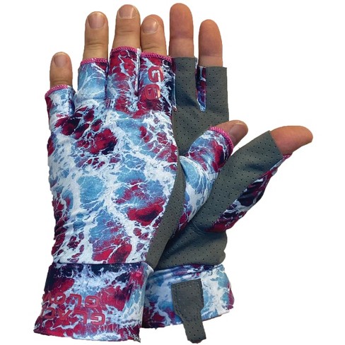 Glacier Glove Ascension Bay Fingerless Sun Gloves - Xl - Pink Camo : Target