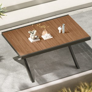 GRANDPATIO Aluminum And Steel Heated Transfer Extendable Dining Table - 1 of 4