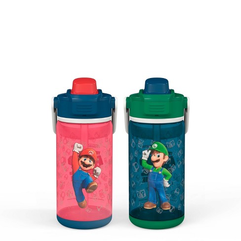 Super Mario Metal Water Bottle with Straw