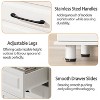 Sandinrayli 4 Drawer Dresser, Modern Small Dressers with Drawers Closet Wood Storage Chest Cabinet with Steel Handles, White - 4 of 4