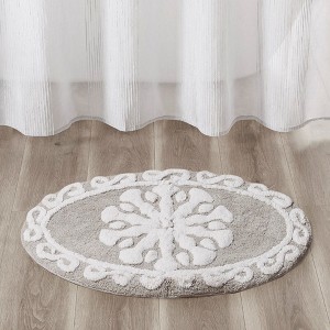 20x30" Rectangle Medallion Cotton Tufted Bath Rug - 1 of 4