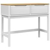 vidaXL FLORO Console Table White 35.2"x14.4"x28.7" Solid Wood Pine - 2 of 4