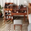 FURNIinspire Vanity Tables Modern Makeup Vanity Desk Bedroom Dressing Table with Stool, Drawers Storage, Space-Saving, Brown, 43.9"*37.8"*15.7" - 2 of 4