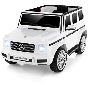 Costway Licensed Mercedes-Benz G500 Kids Ride-on Car 12V Battery Powered Ride-on Truck Painted Black/White - 1 of 4