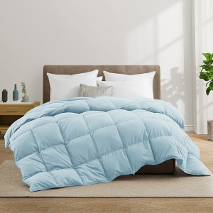Peace Nest All-Season Medium Warmth Solid Pattern Duvet Insert White Goose Feather Comforter - 1 of 4