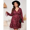 Women's Plus Size Boho Ruffle Dress – Ethereal Tiered Layers & Flowy Bell Sleeves for Garden Parties & Special Occasions - 3 of 4