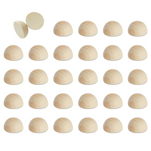 200 Pcs Bulk Half Balls Wooden Beads for Crafts and Jewelry Making