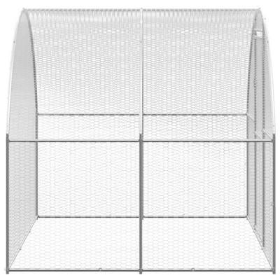 Large Silver Galvanized Steel Outdoor Chicken Coop