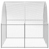 vidaXL Outdoor Chicken Coop 9.8 ft.x6.6 ft.x6.6 ft. Galvanized Steel - 3 of 4