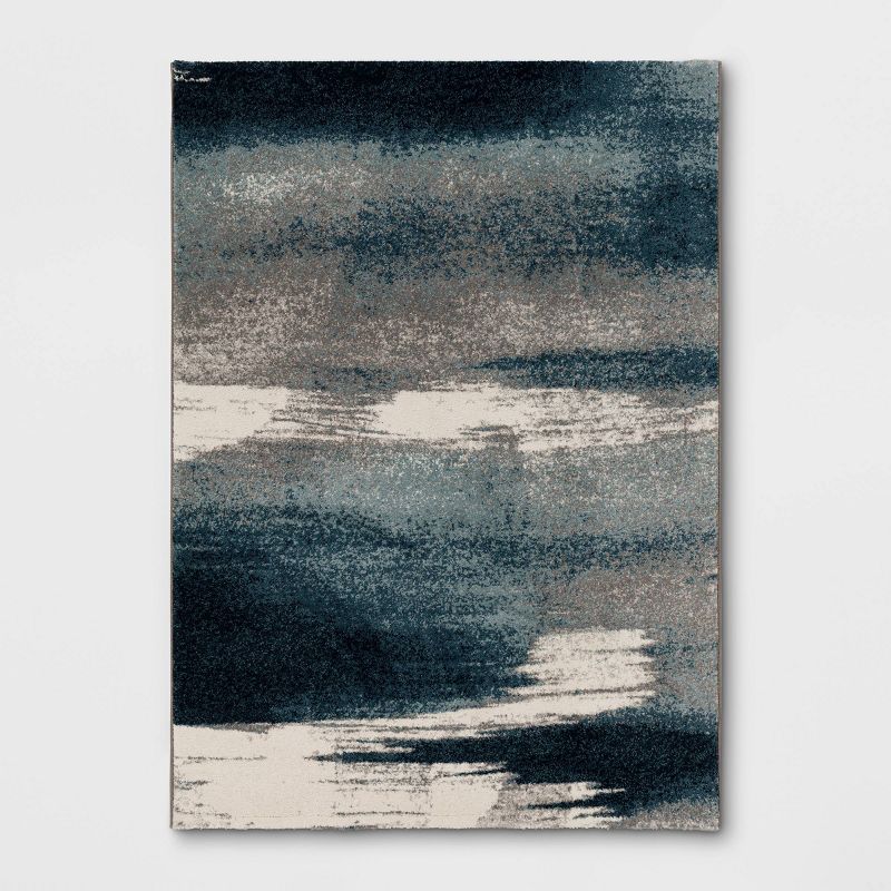 Abstract Watercolor Rug Blue - Threshold™, 1 of 7