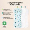 KeaBabies 5pk Urban Baby Burp Cloths, Organic Burping Cloth for Babies, Burp Rags for Baby Girls, Boys - 4 of 4