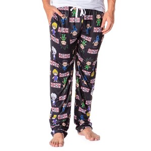 Seven Times Six Hunter X Hunter Men's Gon Killua Kurapika Leorio Lounge Pajama Pants Black - 1 of 4