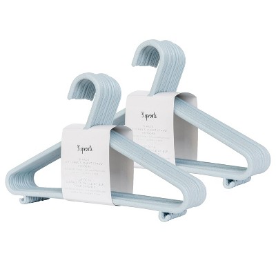 3 Sprouts Kids & Baby Wheat Straw Plastic Hangers 30 pack - Blue