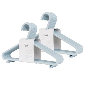 3 Sprouts Kids & Baby Wheat Straw Plastic Hangers 30 pack - Blue - 1 of 4