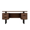 PAGED Computer Desk Modern Rotating Executive Desk with Open Storage Shelves for Office and Study - 2 of 4