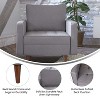 Merrick Lane Mid-Century Modern Armchair with Tufted Upholstery & Solid Wood Legs - 3 of 4