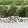 vidaXL Gabion Basket Set of 3 Silver Galvanized iron - 2 of 4