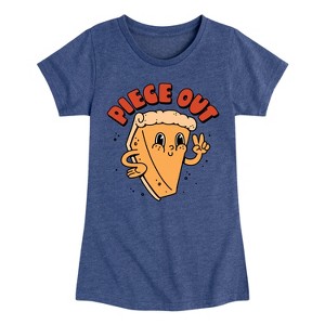 Girls' - Instant Message - Pumpkin Pie Piece Out Fitted Short Sleeve Graphic T-Shirt - 1 of 4
