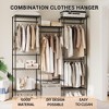 77" Metal Freestanding Clothing Organizer, Clothing Rack Heavy Duty Clothes Rack with 8 Shelves & 4 Hang Rods, for Hanging Clothes - 4 of 4