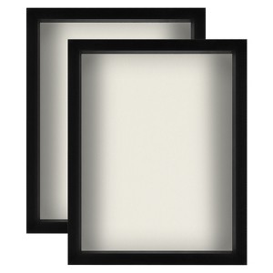 Americanflat Shadow Box Frame with shatter-resistant glass - Available in a variety of sizes and styles - 1 of 4