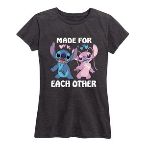 Women's - Lilo and Stitch - Made For Each Other Short Sleeve Graphic T-Shirt - 1 of 4