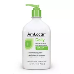 AmLactin Daily Moisturizing Body Lotion Bottle with Pump - 14.1oz