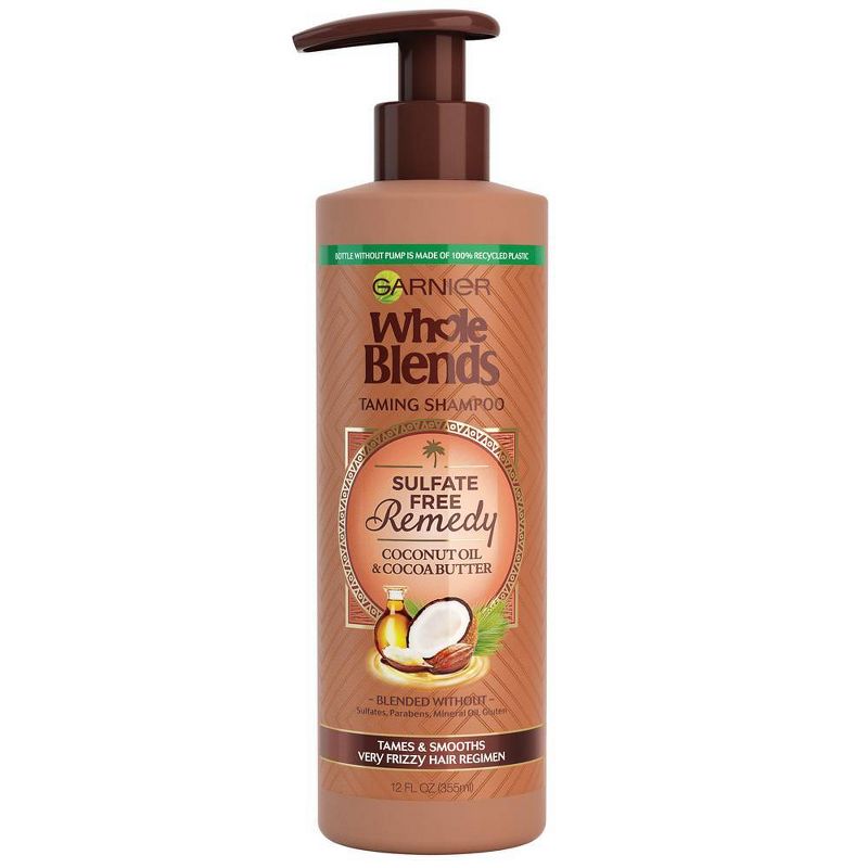 Garnier Whole Blends Sulfate Free Remedy Coconut Oil Shampoo for Very Frizzy Hair - 12 fl oz, 1 of 12