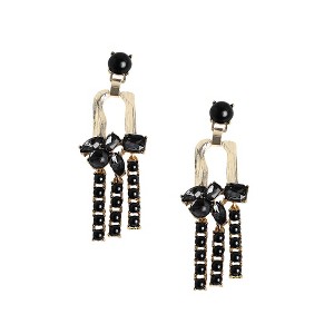 SOHI Women's Onyx Black Party Drop Earrings - 1 of 4