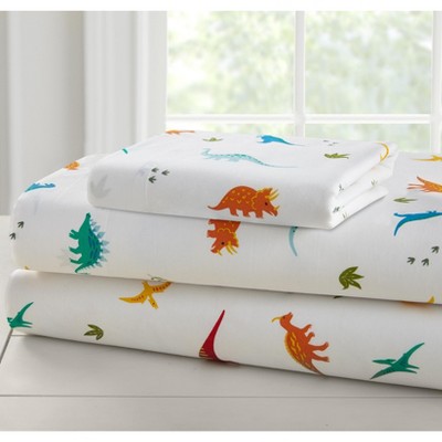 Organic Cotton Jurassic Dinosaurs 4-Piece Toddler Bed Set