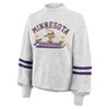 NFL Minnesota Vikings Women's Oatmeal Heather Crew Neck - 2 of 4