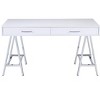 CAVINAS Home Office Desk Modern Writing Desk with 2 Storage Drawers and Sockets for Office, Study - 4 of 4