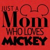 Women's Mickey & Friends Just a Mom Who Loves Mickey Racerback Tank Top - 2 of 4