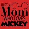 Women's Mickey & Friends Just a Mom Who Loves Mickey Racerback Tank Top - image 2 of 4