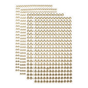 Unique Bargains Acrylic Self-Adhesive Craft Decorative 4 Sheets Rhinestone Stickers - 1 of 4