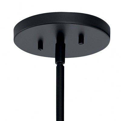 Elegant Black 6-Light Taper Candle Chandelier with Ribbed Column