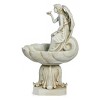 Roman 19.25" Angel Bird Bath Resin Outdoor Garden Statue Gray - 3 of 4