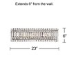 Possini Euro Design Crystal Columns Modern Wall Light Chrome 23" Light Bar Fixture for Bedroom Bathroom Vanity Reading Living Room Hallway House Home - 4 of 4