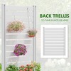 Spassay Outdoor PVC Raised Garden Bed with Trellis Planter Box for for Flowers Vegetables White Patio Planter Pot - 4 of 4