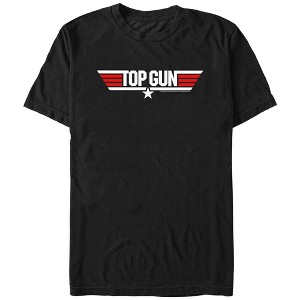 Men's Top Gun Red and White Movie Logo T-Shirt - 1 of 4