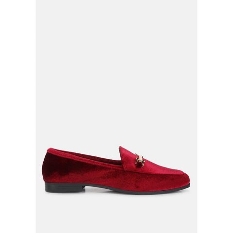 Женские туфли London Rag Womens Evelio Horsebit Embellished s Velvet Loafers 7