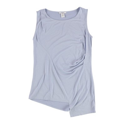bar III Womens Envelope Tank Top, Blue, Medium