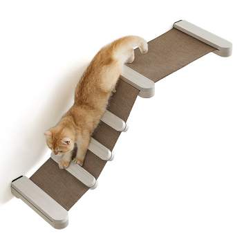 Feandrea Clickat Collection - No.002 Cat Climbing Hammock, Wall-Mounted Cat Bed with Stairs, Cat Wall Perch